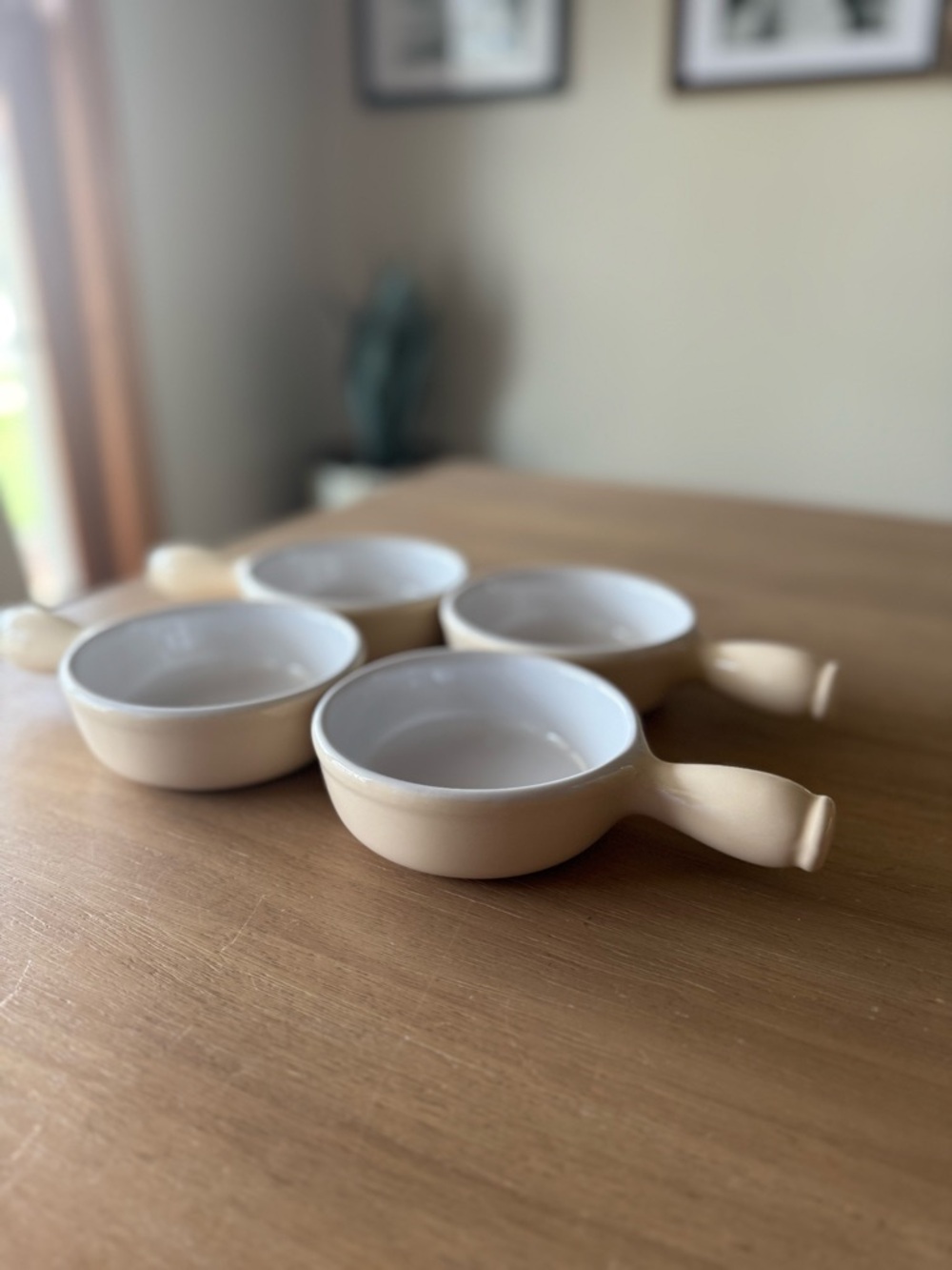 Emile Henry Ramekins Set of 4– Vintage France Porcelain Soufflé Dishes